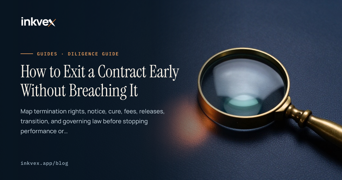 How to Exit a Contract Early Without Breaching It | Inkvex