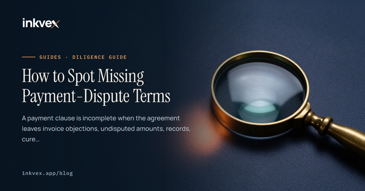 How to Spot When Payment Dispute Terms Are Missing From a Contract