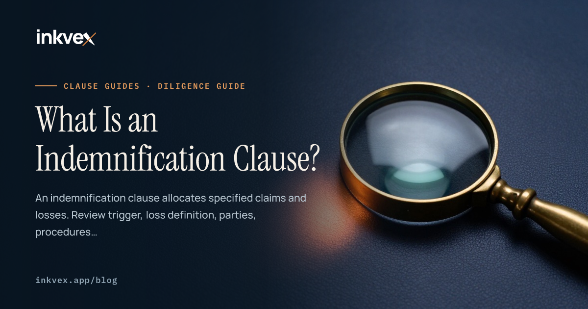 What Is an Indemnification Clause? | Inkvex