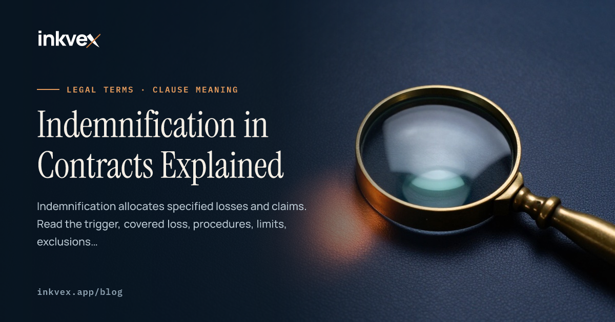 Indemnification in Contracts Explained | Inkvex